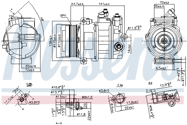 Nissens Airco compressor 890304