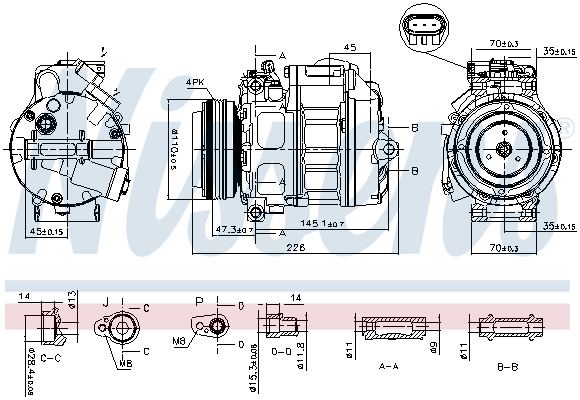 Nissens Airco compressor 890329