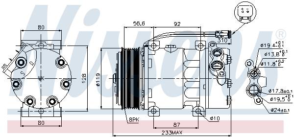 Nissens Airco compressor 89035