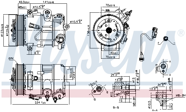 Nissens Airco compressor 890375