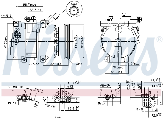 Nissens Airco compressor 890376