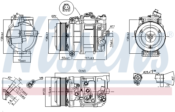 Nissens Airco compressor 890379