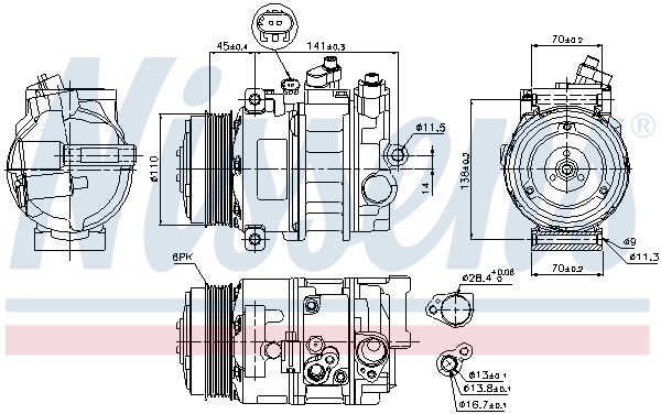 Nissens Airco compressor 89039