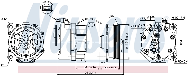 Nissens Airco compressor 89040