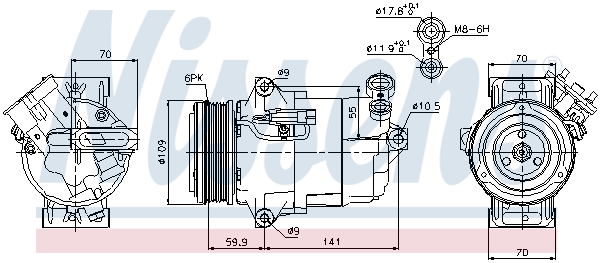 Nissens Airco compressor 89041