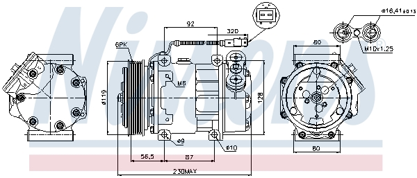 Nissens Airco compressor 89047