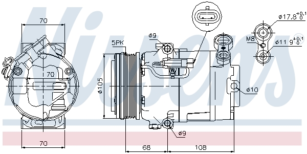 Nissens Airco compressor 89050