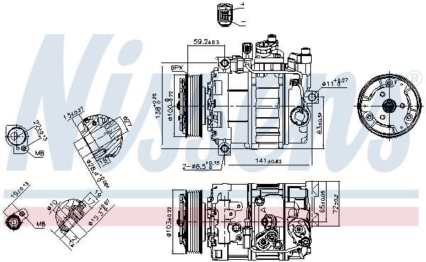 Nissens Airco compressor 89052