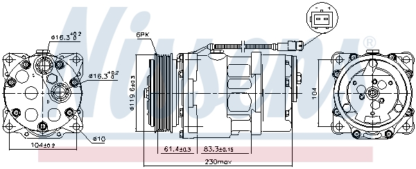 Nissens Airco compressor 89055