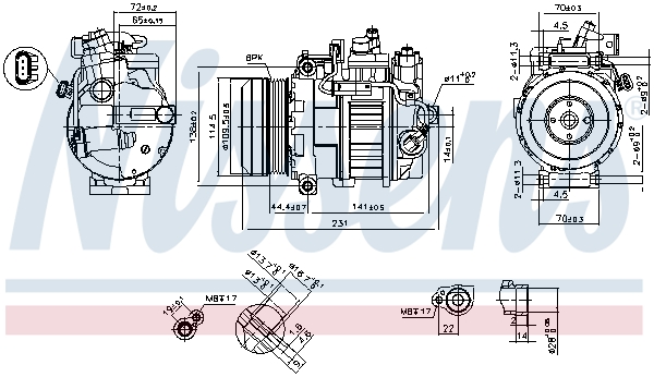 Nissens Airco compressor 890552