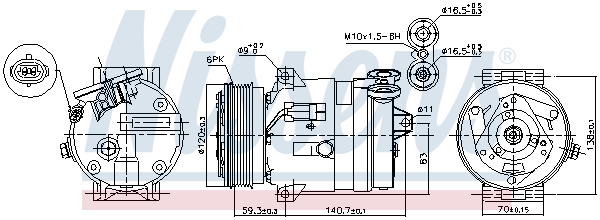 Nissens Airco compressor 89057