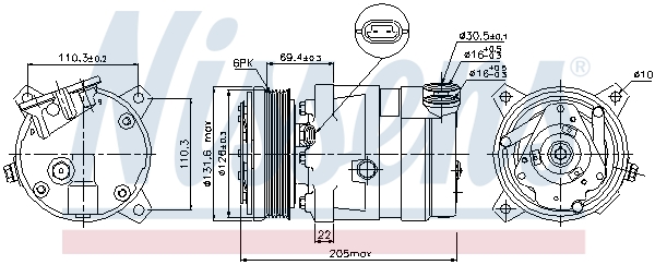 Nissens Airco compressor 89058