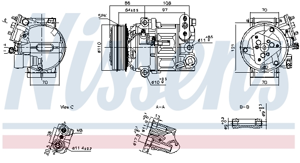 Nissens Airco compressor 890591