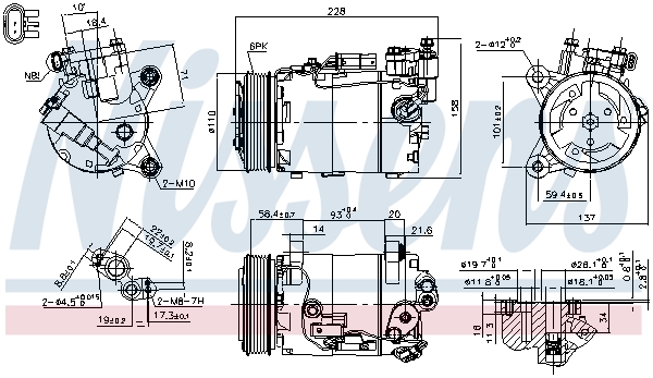 Nissens Airco compressor 890601