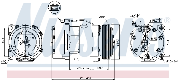 Nissens Airco compressor 89061