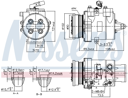 Nissens Airco compressor 890624