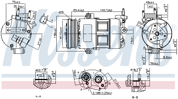 Nissens Airco compressor 890639