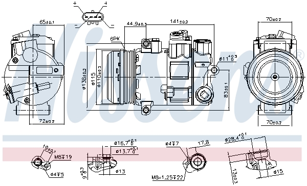 Nissens Airco compressor 890645