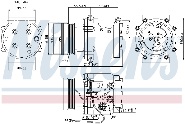 Nissens Airco compressor 89066