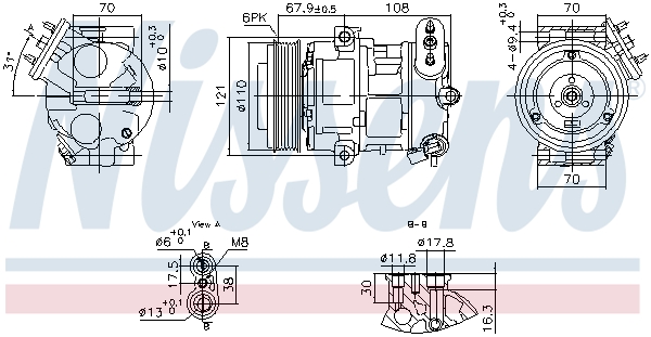 Airco compressor Nissens 890663