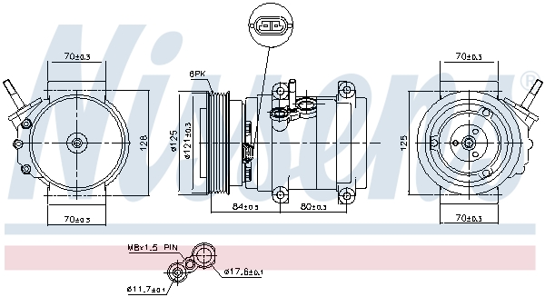 Nissens Airco compressor 890679