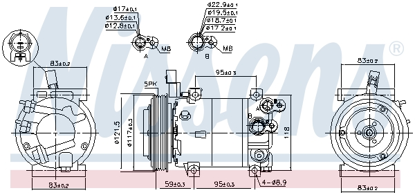 Nissens Airco compressor 890682