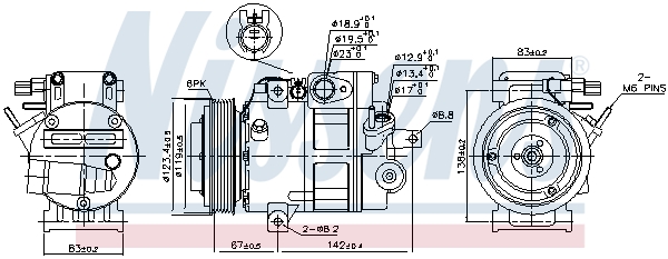 Nissens Airco compressor 890685