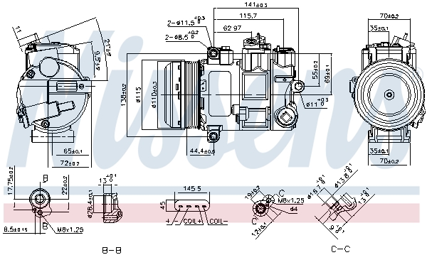 Airco compressor Nissens 890696