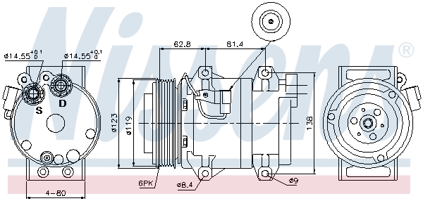 Nissens Airco compressor 89070