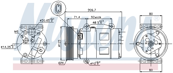 Nissens Airco compressor 89072