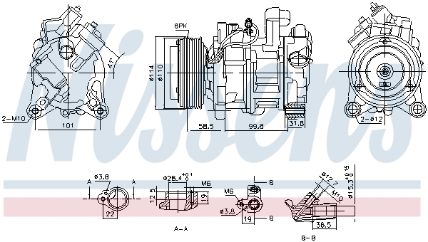 Nissens Airco compressor 890746