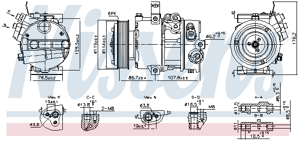 Airco compressor Nissens 890751