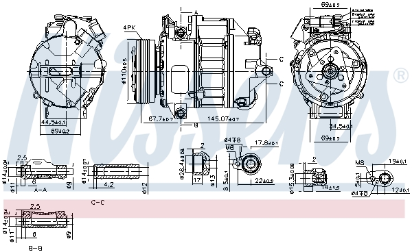 Nissens Airco compressor 890759