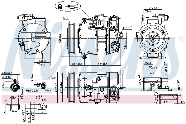 Nissens Airco compressor 890764