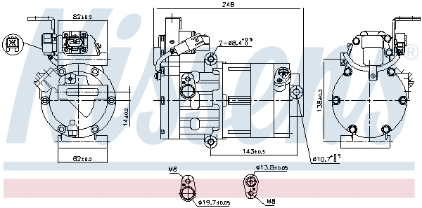 Airco compressor Nissens 890770