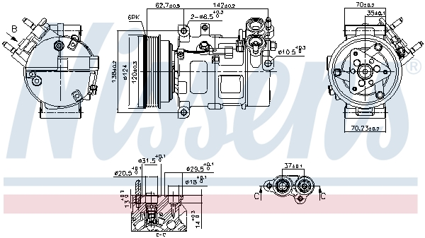 Nissens Airco compressor 890776