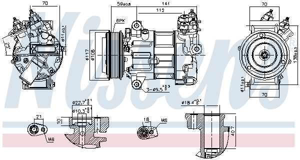 Nissens Airco compressor 890790