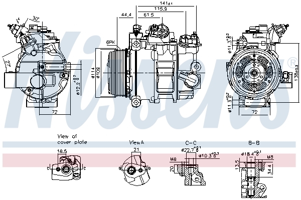 Airco compressor Nissens 890793