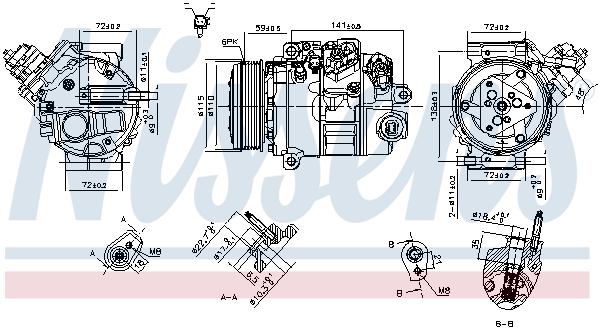 Nissens Airco compressor 890795