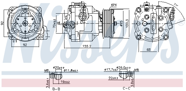 Nissens Airco compressor 890806