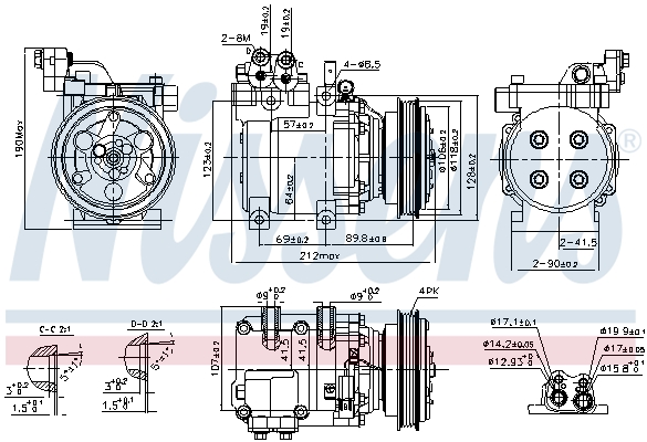 Nissens Airco compressor 89082