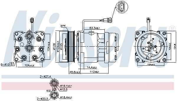 Nissens Airco compressor 89083