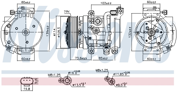 Nissens Airco compressor 890875