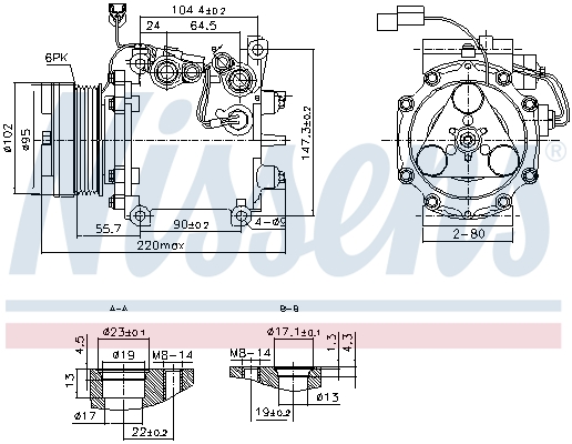 Nissens Airco compressor 890879