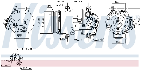 Nissens Airco compressor 89089