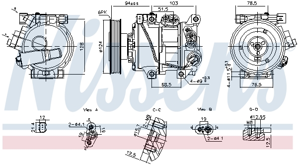 Airco compressor Nissens 890896