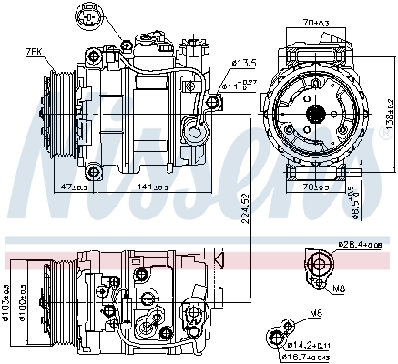 Nissens Airco compressor 89090