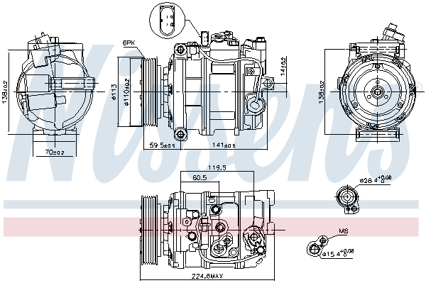 Nissens Airco compressor 89091