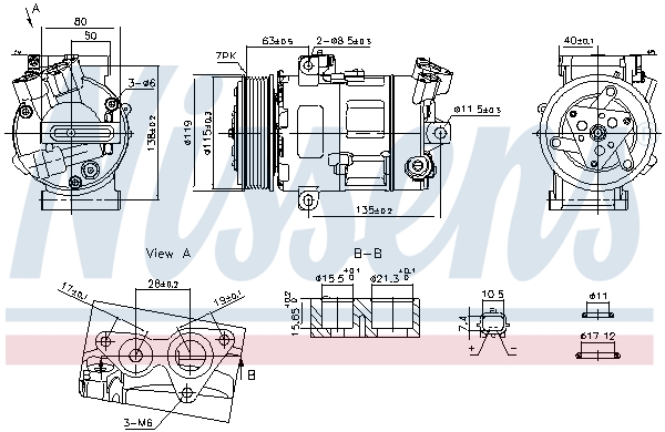 Airco compressor Nissens 890947