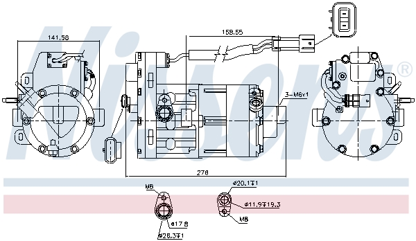 Airco compressor Nissens 890954